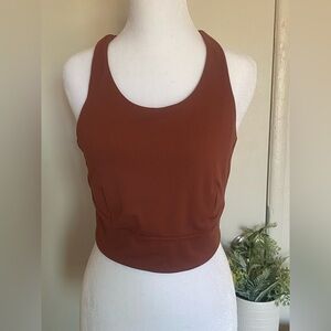 Lululemon Rust Sleeveless Crop‎ Top women size 14